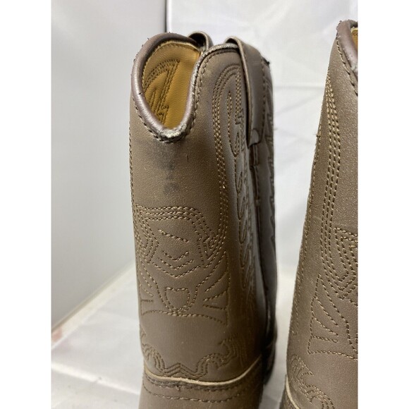 Durango Brown BT804 Embroidered Western Cowboy Boots Boys Big Kids Boys 1D - Picture 4 of 11